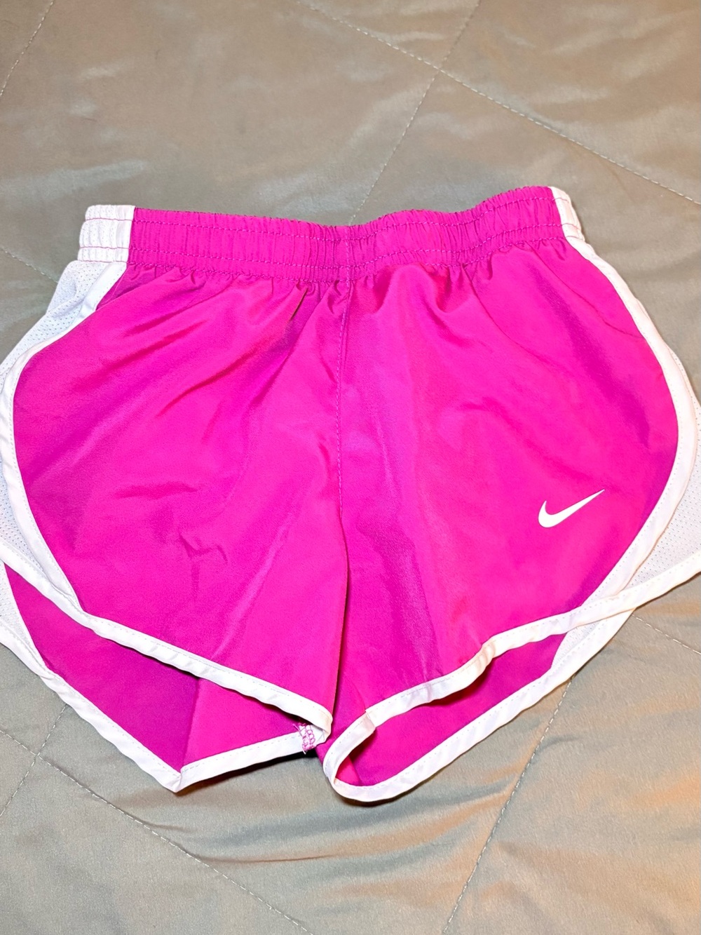 Nike Women's Hot Pink Athletic Shorts with White Trim